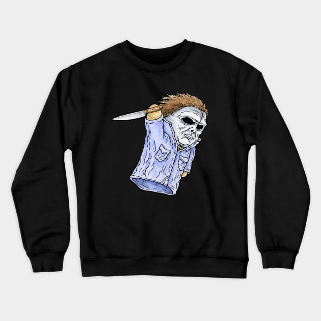 Michael Myers - Horror Hand Puppet Crewneck Sweatshirt by ScottBokma